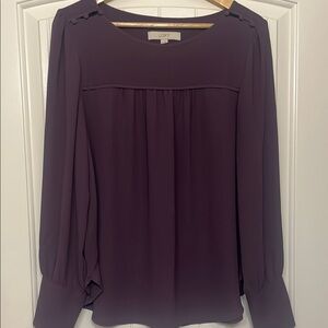 LOFT Women's Purple Blouse